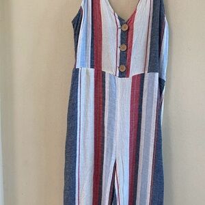 Rocks & Indigo - Striped Womens’s One Piece Jumpsuit